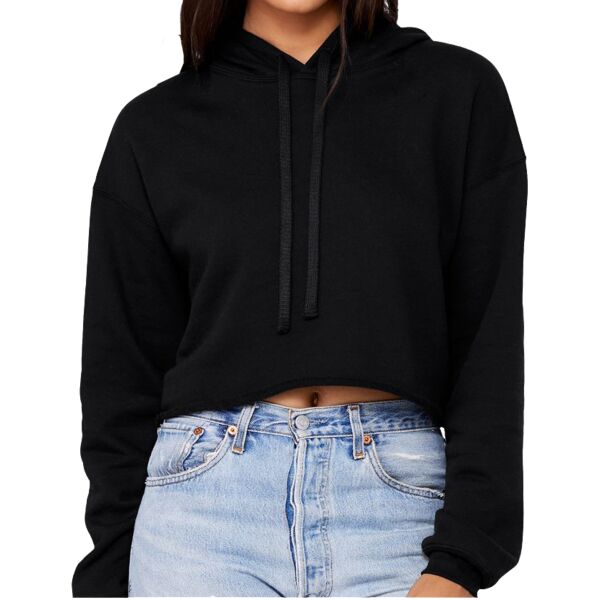 np-Women's Sponge Fleece Cropped Fleece Hoodie Thumbnail