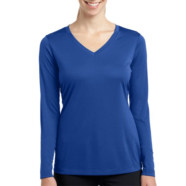B3-Ladies Long Sleeve PosiCharge ® Competitor™ V Neck Tee Thumbnail