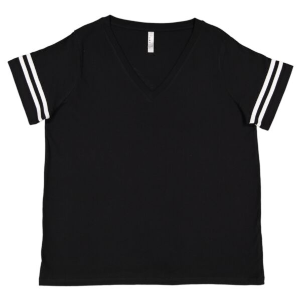 B3 Curvy Collection Women's Vintage Football T-Shirt Thumbnail