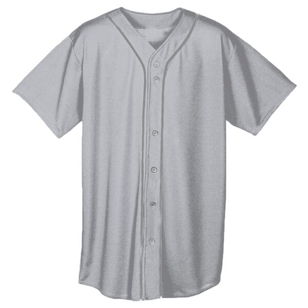 B3 Number Only Youth Short Sleeve Full Button Baseball Jersey Thumbnail