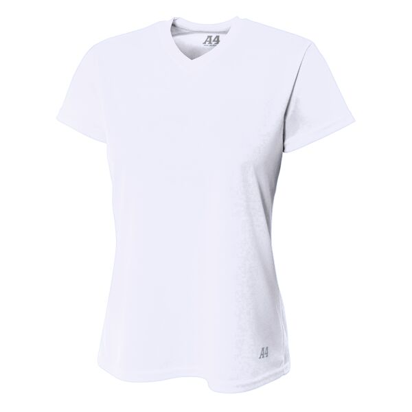 B3 Number Only Ladies' Birds-Eye Mesh V-Neck T-Shirt Thumbnail