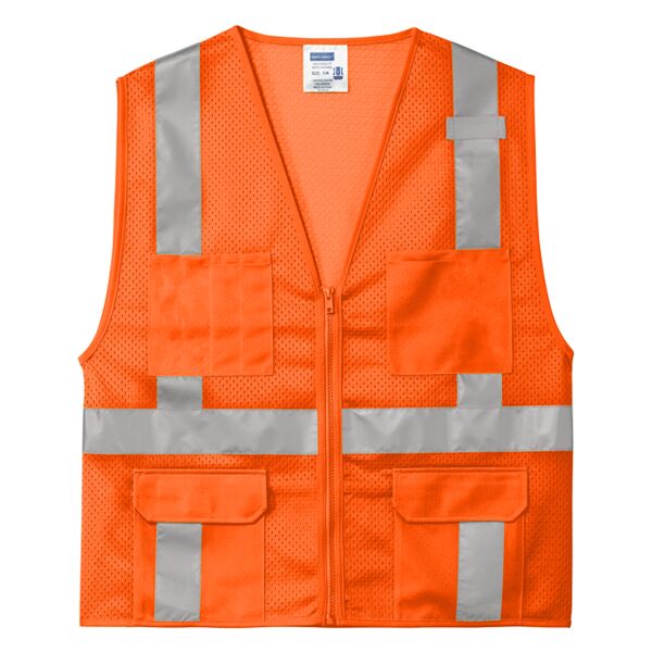 B3V Ansi 107 Class 2 Mesh Six Pocket Zippered Vest Thumbnail