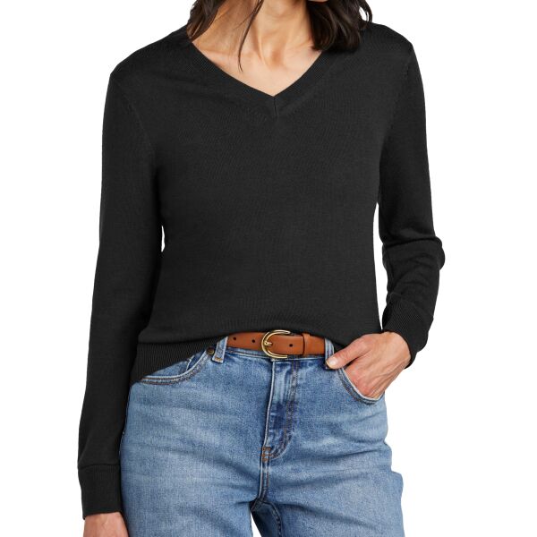 B3R Women's Washable Merino V Neck Sweater Thumbnail
