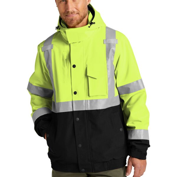 B3VNP Ansi 107 Class 3 Waterproof Insulated Ripstop Bomber Jacket Thumbnail